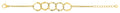 Bracelet en acier inoxydable doré – 16 + 3 cm, réf. 403629