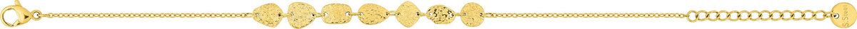 Bracelet fantaisie en acier inoxydable doré – 16 + 5 cm, réf. 403A37