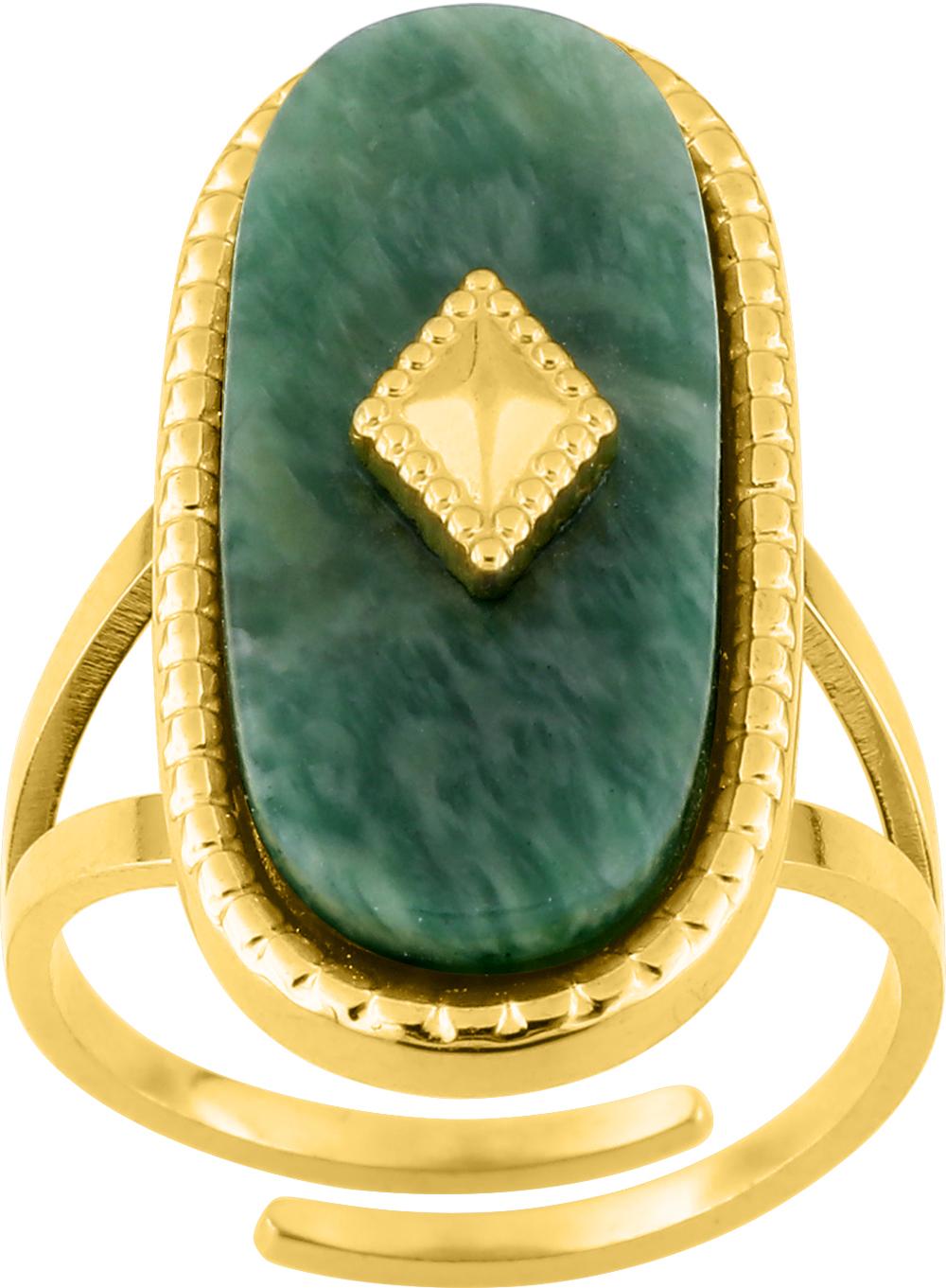 Bague réglable serpent en acier inoxydable doré, référence Robbez-Masson 437280