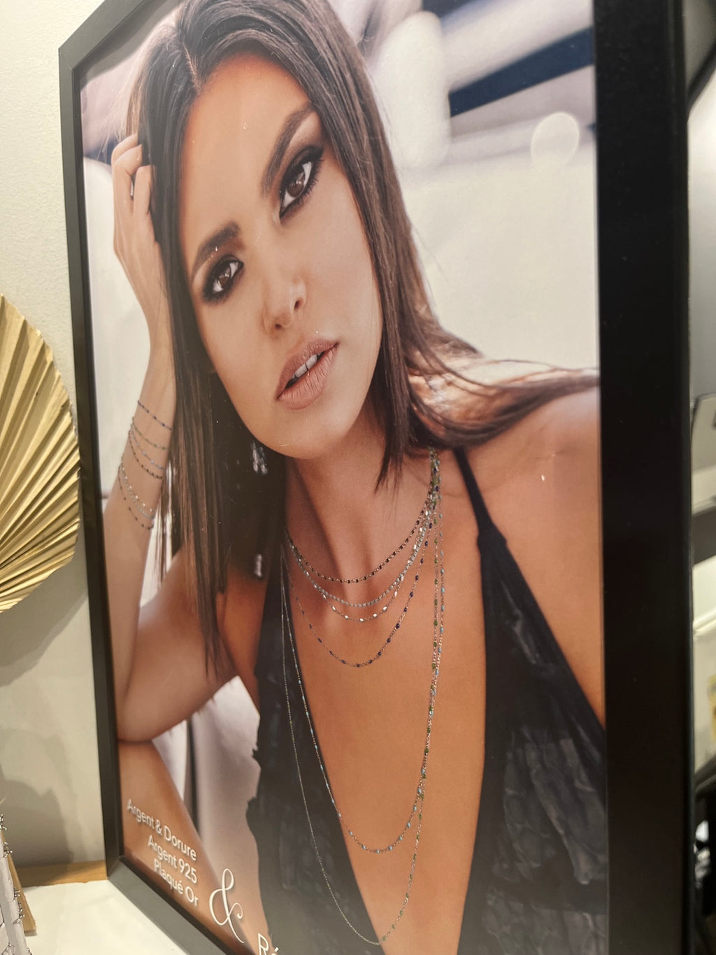 Collier argent 925 et résine colorée – 40 + 5 cm