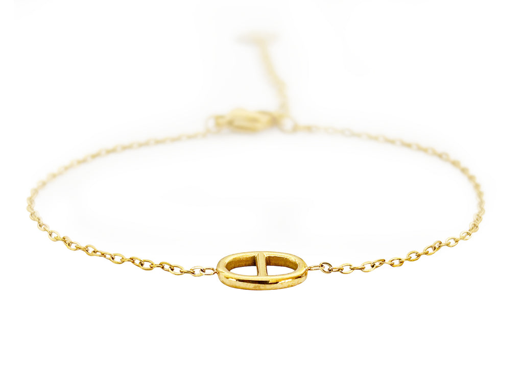 Bracelet maille marine doré – acier inoxydable
