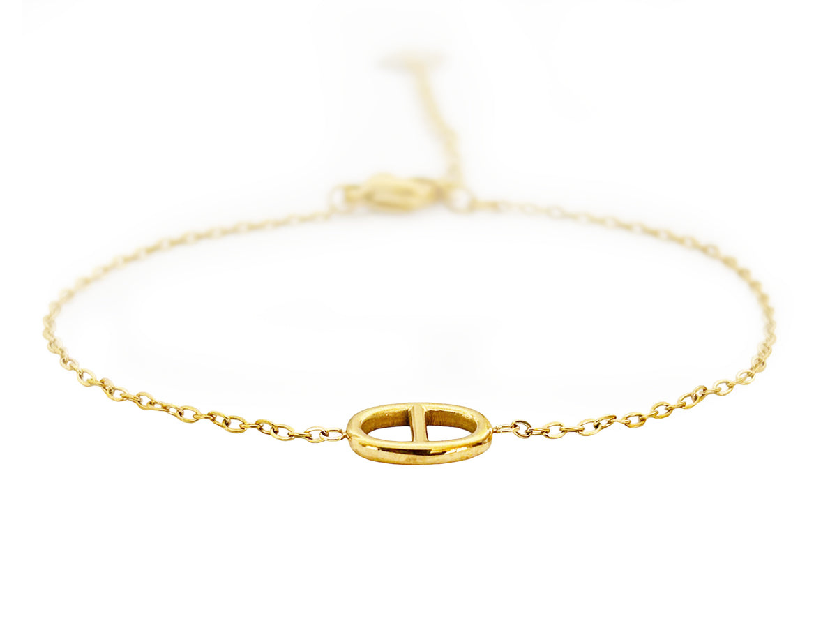 Bracelet maille marine doré – acier inoxydable