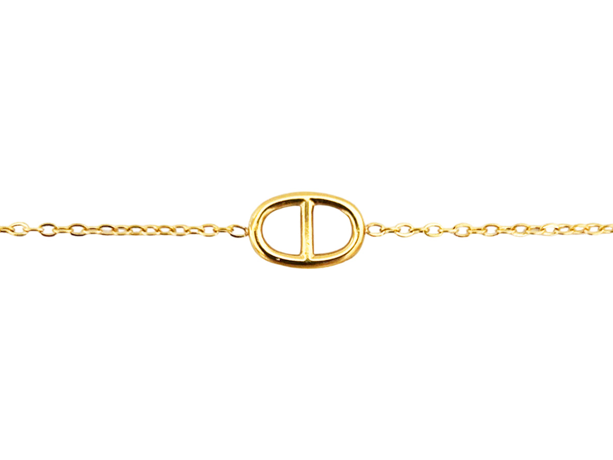 Bracelet maille marine doré – acier inoxydable