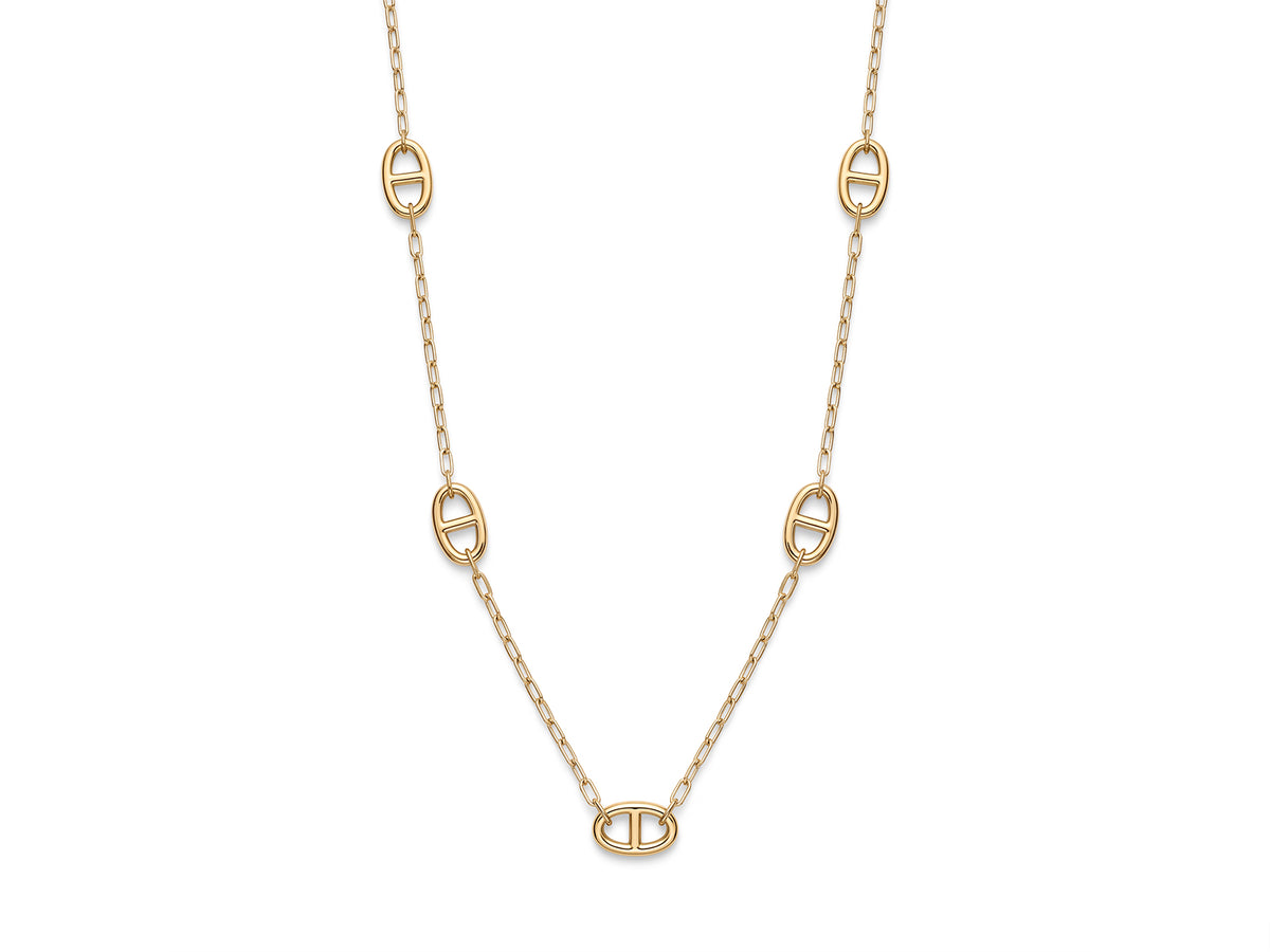 Collier sautoir maille marine Emotional doré