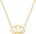 Collier fleur de lotus en plaqué or – 132262, référence 132262