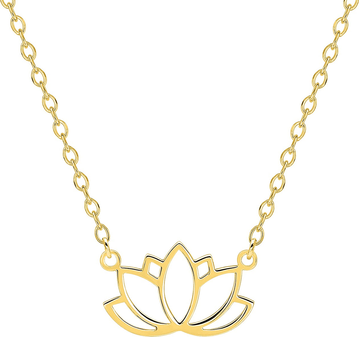 Collier fleur de lotus en plaqué or – 132262, référence 132262