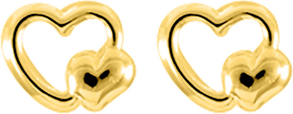 Boucles d’oreilles clous en plaqué or – 135240, référence 135240