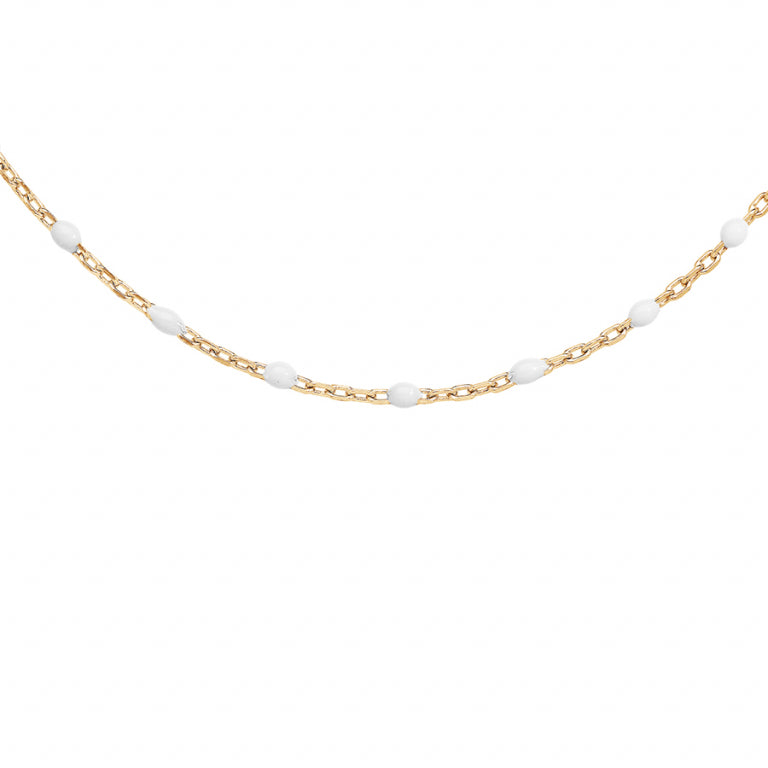 Collier argent 925 et résine colorée – 40 + 5 cm